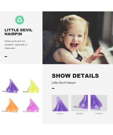 Frcolor Gothic Cosplay Hair Clips - 8 Pairs Little Demon OX Horn Halloween Clips (Random Color) - International Shipping Available - Buy Online on GoSupps.com