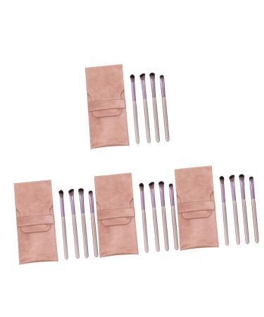 minkissy 4 Sets Eye Shadow Brush Set Face Makeup Brush Women Makeup Brush Eye Smudge Brush Cosmetics Brush Eyeshadow Applicators Brush for Makeup Artificial Fiber Miss Makeup Tools Portable