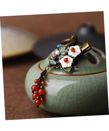 FRCOLOR Vintage Hair Clips tassel clip Clips Metal Alligator Clips Hairdressing Clips Leaf Bobby Pin Retro Clips japanese costume Miss shell flower green Womens Hair Clips - Buy Online on GoSupps.com