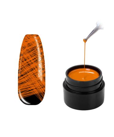 Jawseu Luminous Spider Gel Nail Art Spider Gel Diy Design Point With Gel Paint Design Nail Art Kit Wraßziehe Nail for line for nail art 8ml arancione