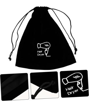 Healeved 10 Pcs Hair Dryer Storage Bag Purse Organizer Bags Hair Jewels Portable Dryers Pouch Black Flannel - Buy Online on GoSupps.com
