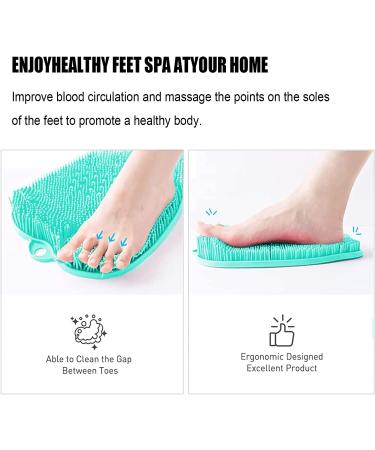 Shower Foot Scrubber Massager Mat - Kethvoz Feet Massage Cleaner Pad with Suction Cups and Soft Bristle Brush for Exfoliating Dead Skin - Buy Online on GoSupps.com