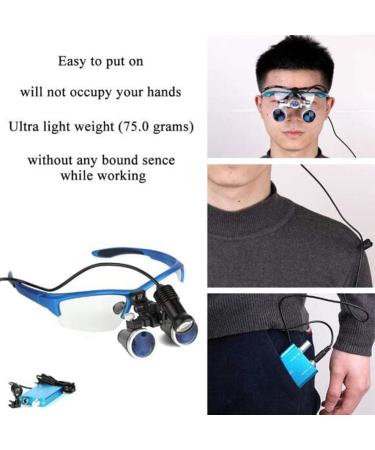 Magnifier 3.5X 420mm Dental Surgery Magnifying Glass Binocular Loupe handsfree Headband Magnifier with Led Headlights with Handy Carry Case for Hobby Electricians Jewelers - Buy Online on GoSupps.com