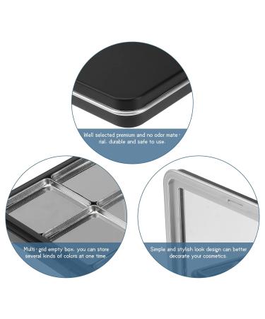 Minkissy Empty Magnetic Eyeshadow Palette - 6 Pan Lipstick Storage & DIY Pigment Tray Holder Case - Black 11x7.4cm - Buy Online on GoSupps.com