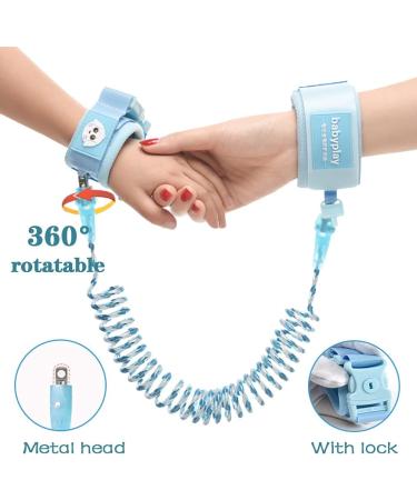 Child Safety Wrist Link 1.5M - Adjustable Toddler Anti-Lost Belt with 360 Rotation Joint - Reflective Blue Wrist Reins for Walking - Buy Online on GoSupps.com