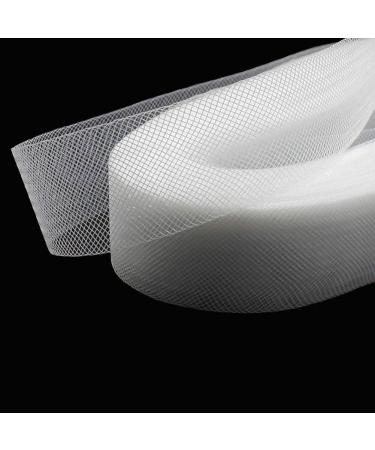Abbaoww 15 Yards Stiff Horsehair Braid 4 Inch - White Polyester Boning for Wedding Dress Sewing - Buy Online on GoSupps.com