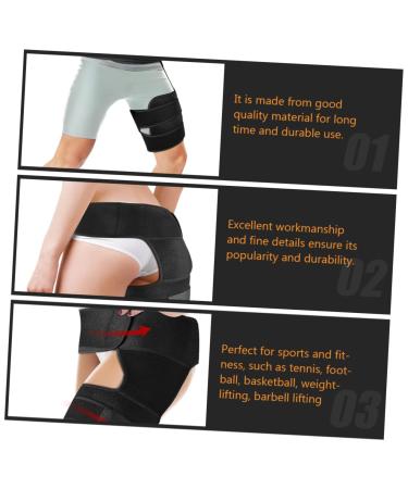 FRCOLOR Thigh Sleeve Brace - Adjustable Protective Equipment for Hip Support & Stabilizer - SBR Material One Size Fits All - Buy Online on GoSupps.com