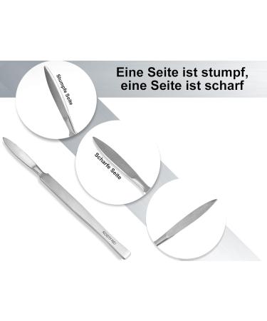 Professional Stainless Steel Hornhautschaber - Corneal Remover for Gentle Foot Care & Pedicure - Buy Online on GoSupps.com