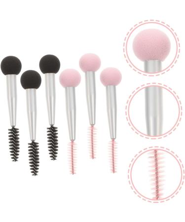 Healeved 18 Pcs Sponge Makeup Brush Eyebrow Sponge Brush Mascara Eyelash Brush Makeup Puffs Aluminum Tube - Buy Online on GoSupps.com