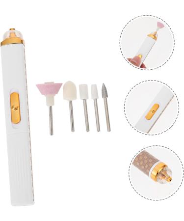 POPETPOP 2pcs nail polisher nail art drill kit electric manicure machine nail grinders manicure drill bit Compact Nail File Drill nail polishing tool abs white electric nail portable 15.2X2X2CMx2pcs Whitex2pcs - Buy Online on GoSupps.com