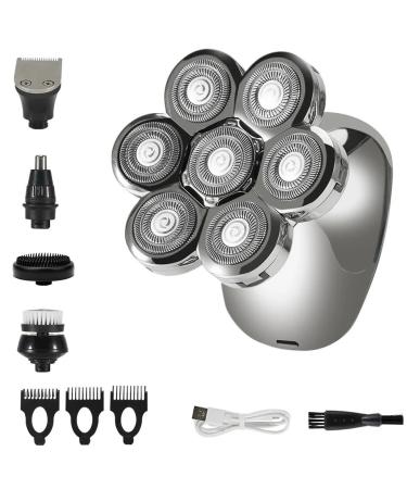 Head Shaver for Men 5 in 1 7D Electric Head Shaver for Bald Men Electric Men's Grooming Kit Cordless Waterproof LCD Head Shavers Rechargeable
