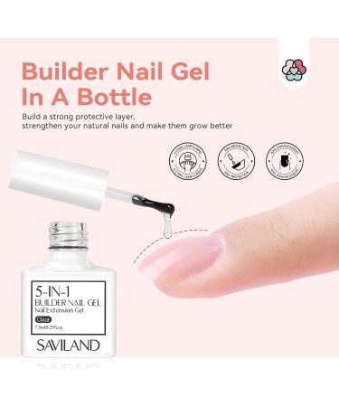 Saviland 12 Colors Builder Nail Gel Set - Nail Strengthener and Growth Gel for Thin Nails - 5-in-1 Builder Gels for Short Nail Extension - Soak Off UV LED Builder Hard Gel - Perfect Gift for Women - Buy Online on GoSupps.com