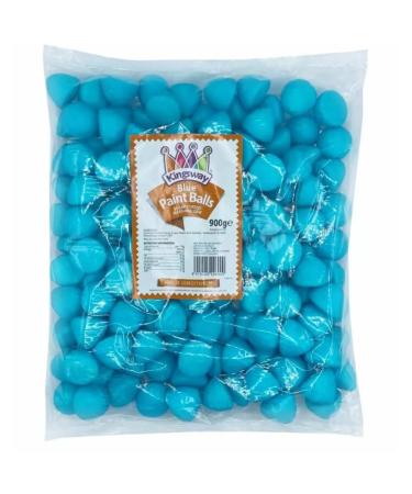Blue Paint Balls Sugar Coated Raspberry Marshmallows - 900g Bulk Pack Vanilla NO - Buy Online on GoSupps.com