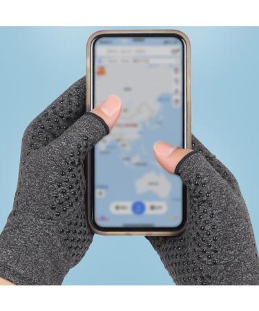 Cotton Fingerless Arthritis Gloves | Soft & Breathable Pain Relief for Carpal Tunnel - Non-Slip Grip Comfort - Buy Online on GoSupps.com
