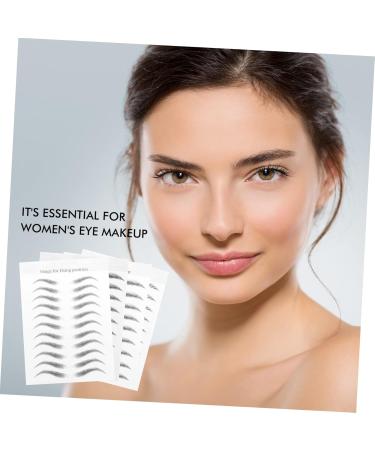 Housoutil 10 Sheets Imitation Eco Eyebrow Sticker Stickers Natural Sticker False Eyebrows Cosmetics Make up 3d 21.5X14cm Black - Buy Online on GoSupps.com