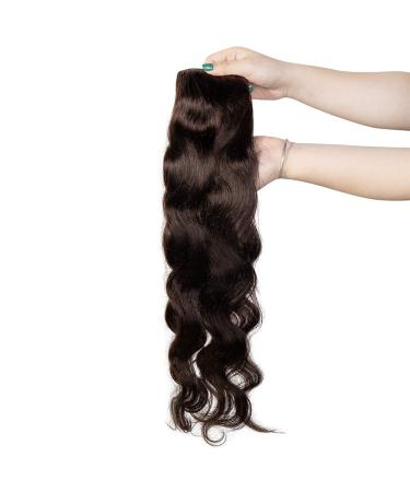 Clip In Curly Extensions - 55cm Remy Real Hair #2 Dark Brown 100g Tress with 5 Clips - Buy Online on GoSupps.com