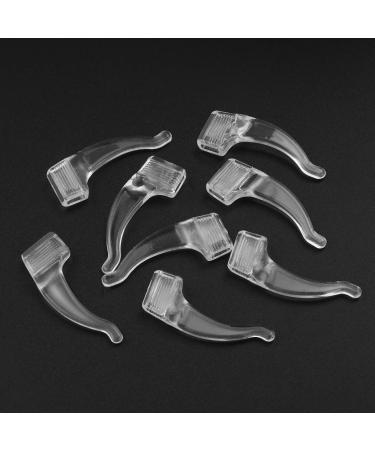 Doitool 10 couples anti-slip glasses earrings hook robust silicone clear glasses ear pads durable anti-skid glasses temple tips sleeve for glasses sunglasses glasses
