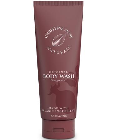 Body Wash - Body Soap - With Organic Aloe & Powerful Antioxidants   For Women & Men   Savory Skin Soothing  Non Itch - Bath & Shower - No Harmful Chemicals  8oz  Pomegranate  Christina Moss Naturals