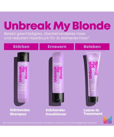 Matrix Unbreak My Blonde Conditioner 300ml | Repair Damaged & Chemically Treated Hair with Citric Acid International Shipping Available - Buy Online on GoSupps.com
