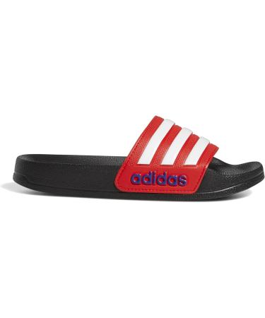 Buy Adidas Unisex Kids Adilette Shower Slippers 36 EU - Core Black Ftwr White & Vivid Red | International Shipping Available - Buy Online on GoSupps.com