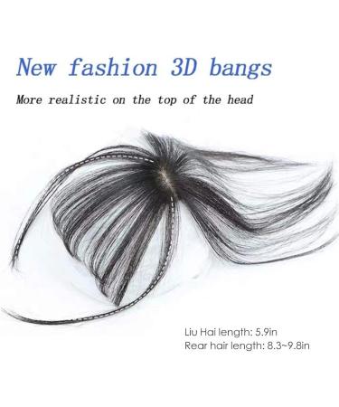 Invisible Human Hair Toppers For Women 3D Air Bangs Hair Topper Extension Invisible Seamless Thin Neat Air Bangs (A) - Buy Online on GoSupps.com