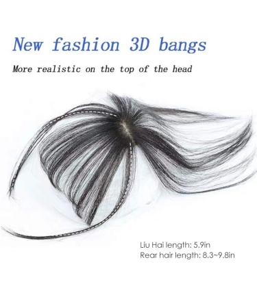 BSMEAN 3D Air Bangs Clip-In Human Hair Topper - Invisible Seamless Light Brown Hair Extension - Buy Online on GoSupps.com