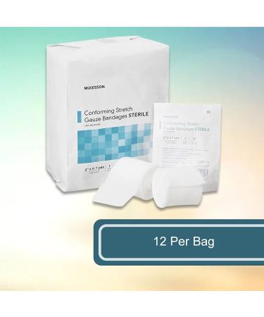 McKesson Sterile Conforming Stretch Gauze Bandages - 2in x 4.1yd - 12 Count (Pack of 1) - Buy Online on GoSupps.com