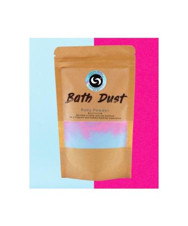 Baby Powder' Magic Bubble Bath Dust. The Vibrant Relaxing Magical Luxury Powdered Bath Bomb Experience with Shea Butter 190g