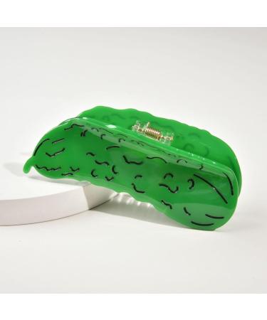 ELicna Cucumber Hair Clips Cellulose Acetate Hair Clips - Small Claw Clips for Girl Hair Accessories Set with Unique Design Stylish and Trendy Hair Clip Collection for Women and Girls - Buy Online on GoSupps.com