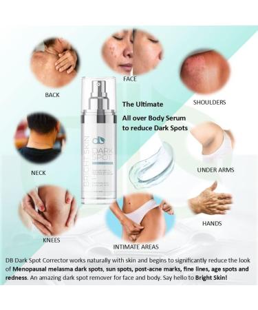 db Bright Skin Dark Spot Corrector for Face & Body 30ml | Reduces Discoloration from Acne Sun Damage Ingrown Hairs & More | Unisex Formula for Men & Women - Buy Online on GoSupps.com