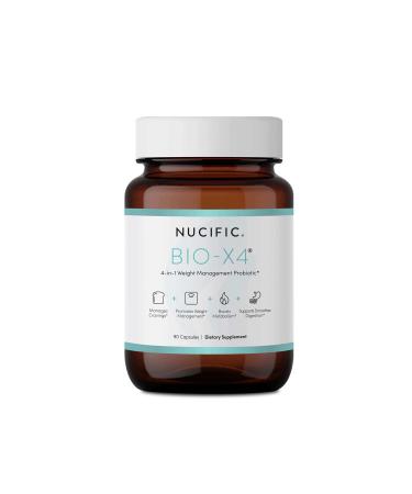 Nucific Bio-X4 4-in-1 Weight Management Probiotic Supplement 90 Count.