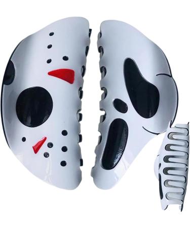 Halloween Hairpin 2PCS Funny Big Skull Ponytail Clip Hair Accessories Gothic Punk Rock Scream Hair Clip for Women Halloween Cosplay Party Favor Combination - Buy Online on GoSupps.com