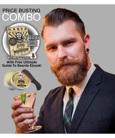 Moustache & Beard Wax for Men with Beard Comb | Promotes Growth, Moisture Resistant, Natural Ingredients | Original 15 ml - Buy Online on GoSupps.com