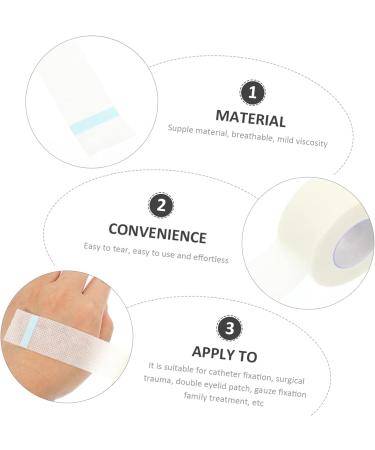 GLSTOY Micropore Breathable Tape Rolls - 24 Pack for Wounds, Catheters, Snoring - 914X2.5CM - Self-Adhesive Skin Tape for Household and Sports Injuries - Buy Online on GoSupps.com