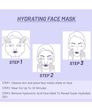 Niacinamide Sheet Mask Niacinamide & Hyaluronic Acid Face Mask Set Hydrating Face Mask Evens Skin Tone Face Masks Skincare Face Masks Beauty For Dehydrated Dull and Tired Skin 5PC - Buy Online on GoSupps.com