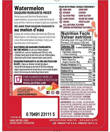 Master of Mixes Watermelon Daiquiri/Margarita Mixer 1 Liter - Buy Online on GoSupps.com