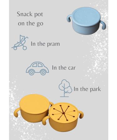 Blumie Snack Pot: BPA-Free Silicone Baby Finger Food Cup for Toddlers - Honey Yellow - Buy Online on GoSupps.com