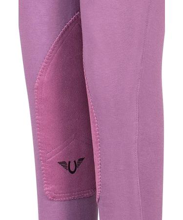 TuffRider Kids Cotton Embroidered Pull-On Jods 8 Purple - Comfortable and Stylish Riding Pants for Children - Buy Online on GoSupps.com