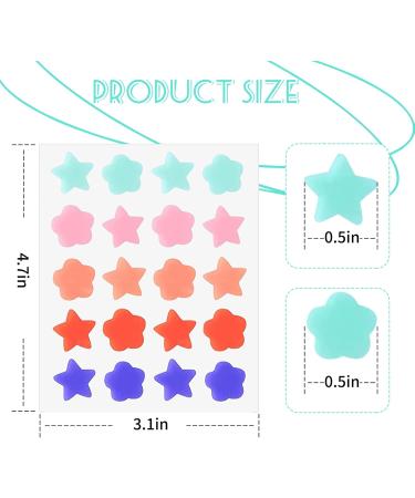 LuckyOpt Hydrocolloid Dressing Acne Patch 2Pieces(40Dots) Star Face Pimple Patches to Absorbs Oil Moisturizes Calms & Relieves Acne First Aid for Covering Bacne and Pimples (multicolor) - Buy Online on GoSupps.com