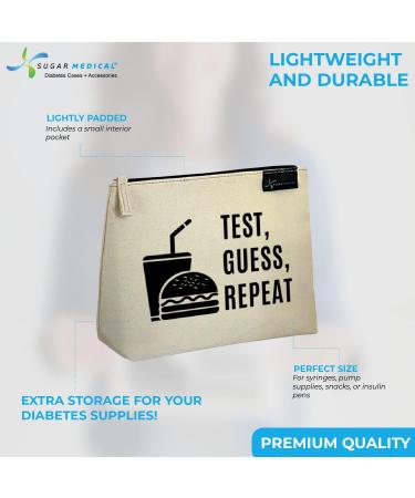 Sugar Medical Diabetes Canvas Supply Bag - Test Guess Repeat - Buy Online on GoSupps.com