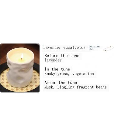 Handmade Ceramic Aromatherapy Candle Cup | Unique Birthday & Christmas Gift | Lavender Eucalyptus Fragrance - Buy Online on GoSupps.com