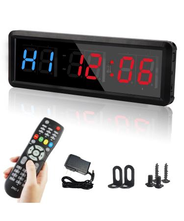 SMAHEAT Multi-Function Fitness Timer Tabata/FGB/EMOM Interval Timer Clock Countdown/Up Stopwatch for Home Workout Garage Workout Gym Boxing School Kitchen etc. 1.5 inch fitness timer blue+red - Buy Online on GoSupps.com