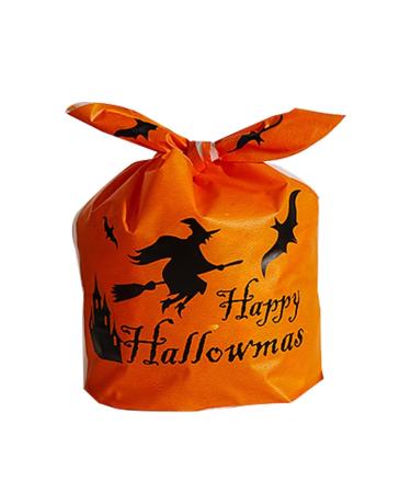 WOBBLO Halloween Gift Bags - Horrible Bat Novelty Goodie Bag with Tie Ears - Creative Accessories for Sweets Biscuits Toys Candy Chocolate Gifts Broom