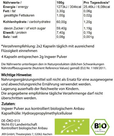 Spintz Bio Ginger Capsules - 210 Vegan High Dose 2000mg Organic Ginger Powder - Plastic-Free & Sustainably Packaged - Buy Online on GoSupps.com