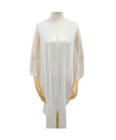 Women's Super Soft Polyester Loose Fit White Beachwear