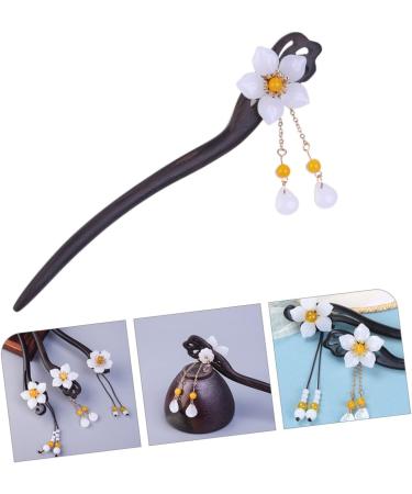 LALAFINA Antique Flower Hairpin Hair Clip Hair Barrettes Hairpin for Women Hair Stick Hair Bun Pin Chinese Hair Fork Hair Decorations Hair Bun Sticks Wooden Girl Accessories Women's - Buy Online on GoSupps.com