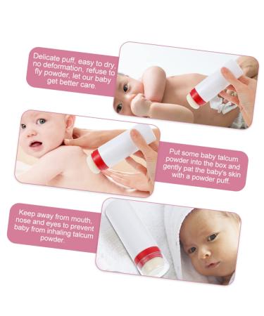 ADOCARN 2 pcs Fluffy Bath Powder Containers - Compact & Refillable Makeup Holder for Baby, Kids, and Adults - Buy Online on GoSupps.com