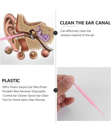EXCEART 30pcs Disposable Ear Wax Cleaner Ear Pick Spoon Remover Tool - Random Color | Ear Cleansing Tool - Buy Online on GoSupps.com