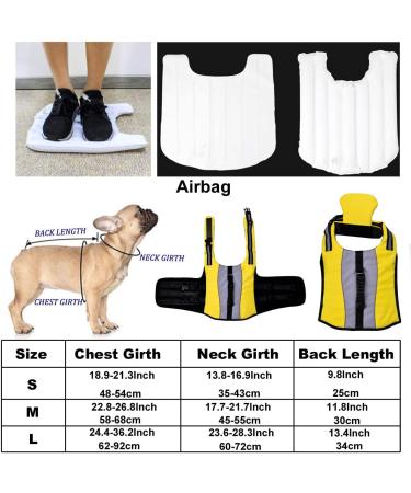 Dog Life Jacket Vest with Detachable Airbags & Buoyancy | Safety Adjustable Swimsuit for Dogs - L Yellow - Buy Online on GoSupps.com