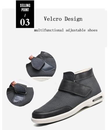 Diabetic Shoes for Men: Air Cushioned Medical Shoes for Swollen Feet - Black, Size 12 - Buy Online on GoSupps.com